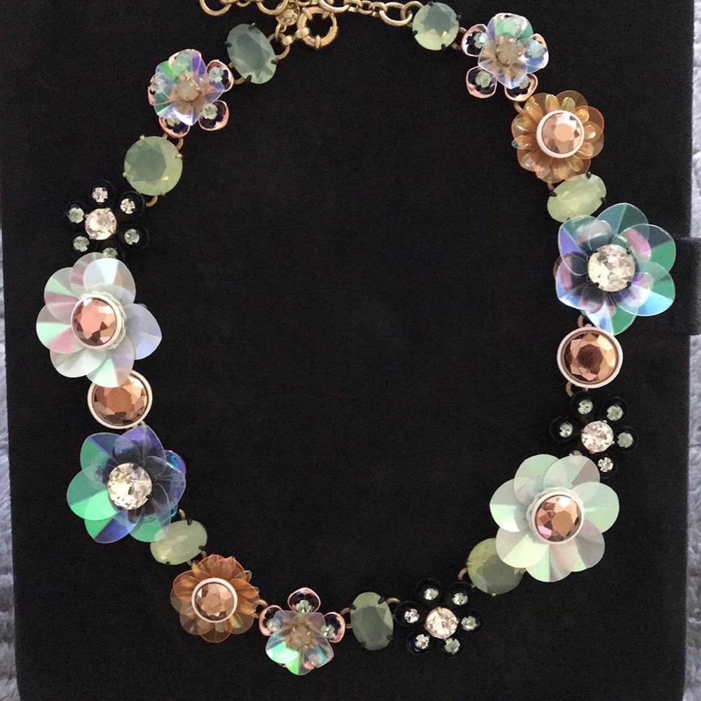 NEW J. CREW IRIDESCENT SEQUIN  NECKLACE. Sold out!